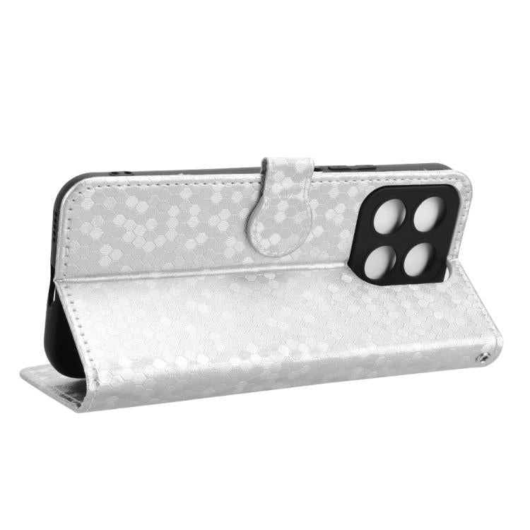 For Honor X8c 4G Honeycomb Dot Texture Leather Phone Case