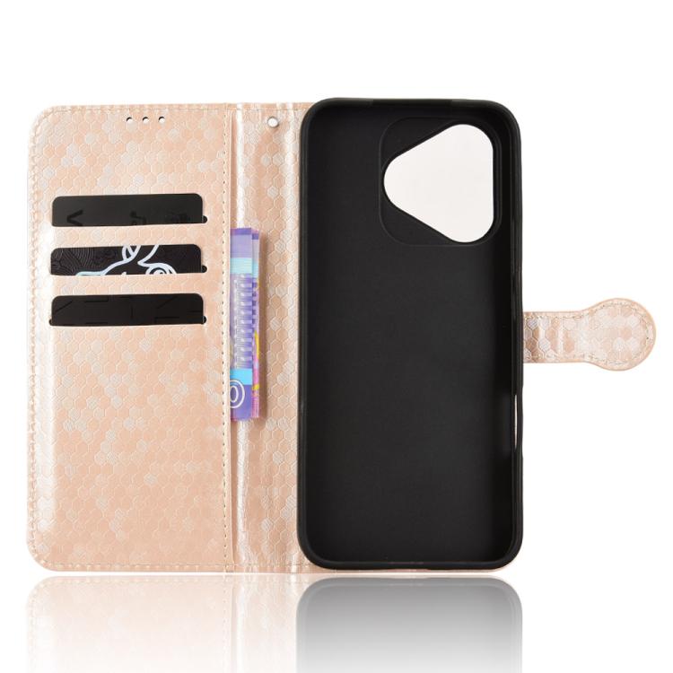For Honor 400 Lite Global Honeycomb Dot Texture Leather Phone Case