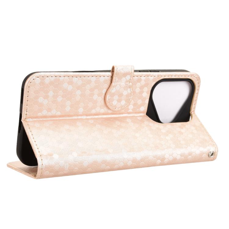 For Honor 400 Lite Global Honeycomb Dot Texture Leather Phone Case