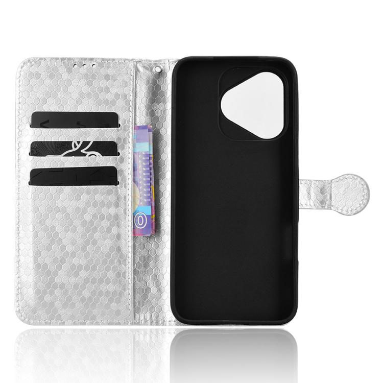 For Honor 400 Lite Global Honeycomb Dot Texture Leather Phone Case