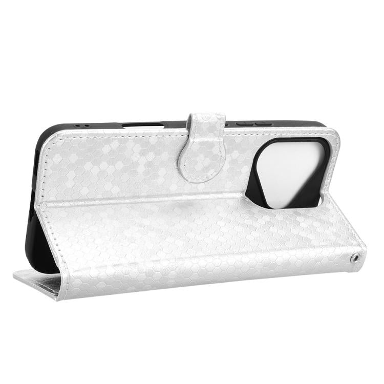 For Honor 400 Lite Global Honeycomb Dot Texture Leather Phone Case
