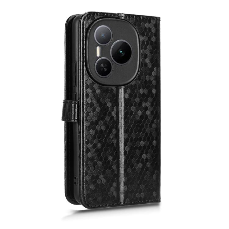 For Honor Power 5G Honeycomb Dot Texture Leather Phone Case