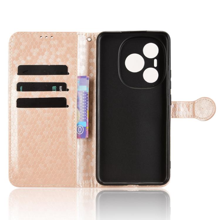 For Honor Power 5G Honeycomb Dot Texture Leather Phone Case