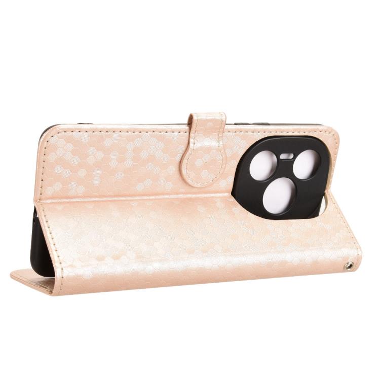For Honor Power 5G Honeycomb Dot Texture Leather Phone Case