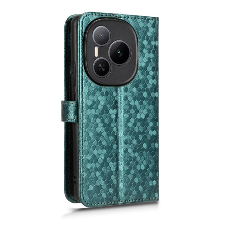 For Honor Power 5G Honeycomb Dot Texture Leather Phone Case