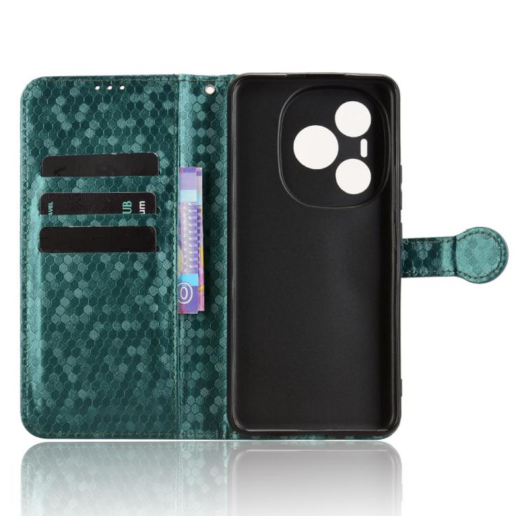 For Honor Power 5G Honeycomb Dot Texture Leather Phone Case