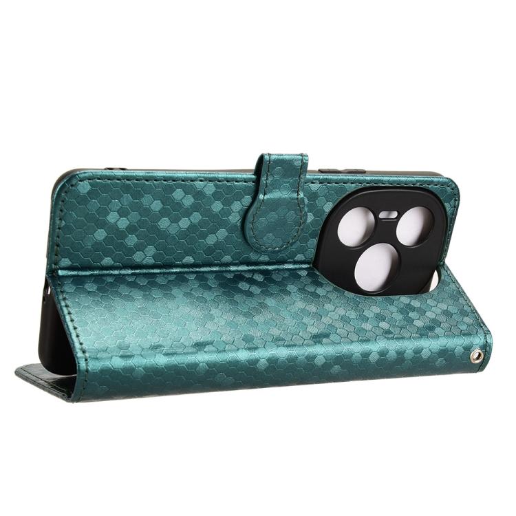 For Honor Power 5G Honeycomb Dot Texture Leather Phone Case