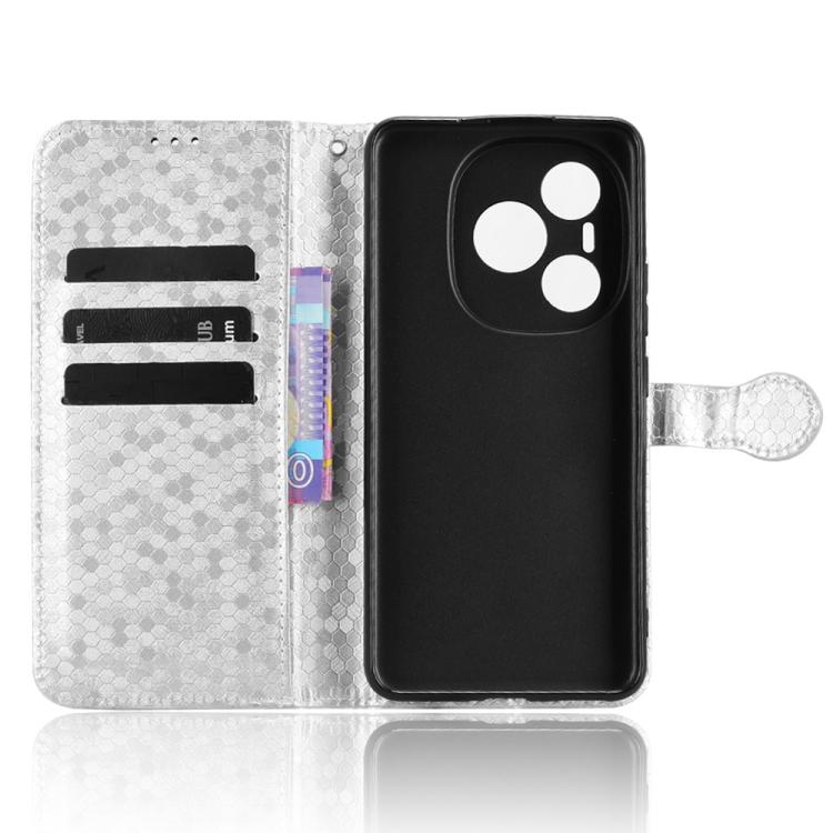 For Honor Power 5G Honeycomb Dot Texture Leather Phone Case
