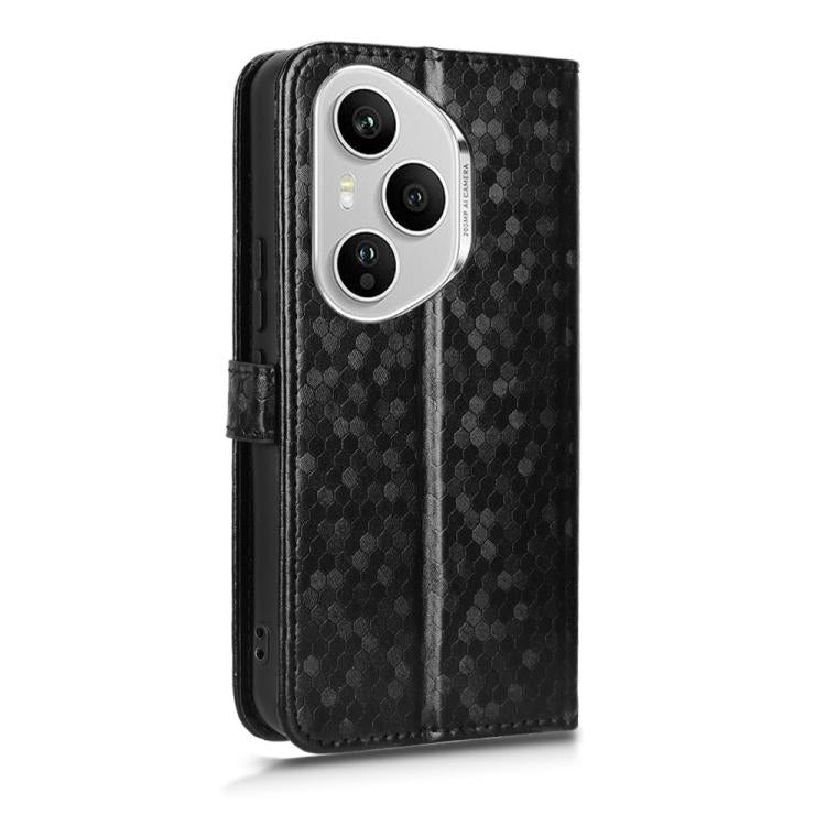 For Honor 400 Pro Global 160.8mm Honeycomb Dot Texture Leather Phone Case