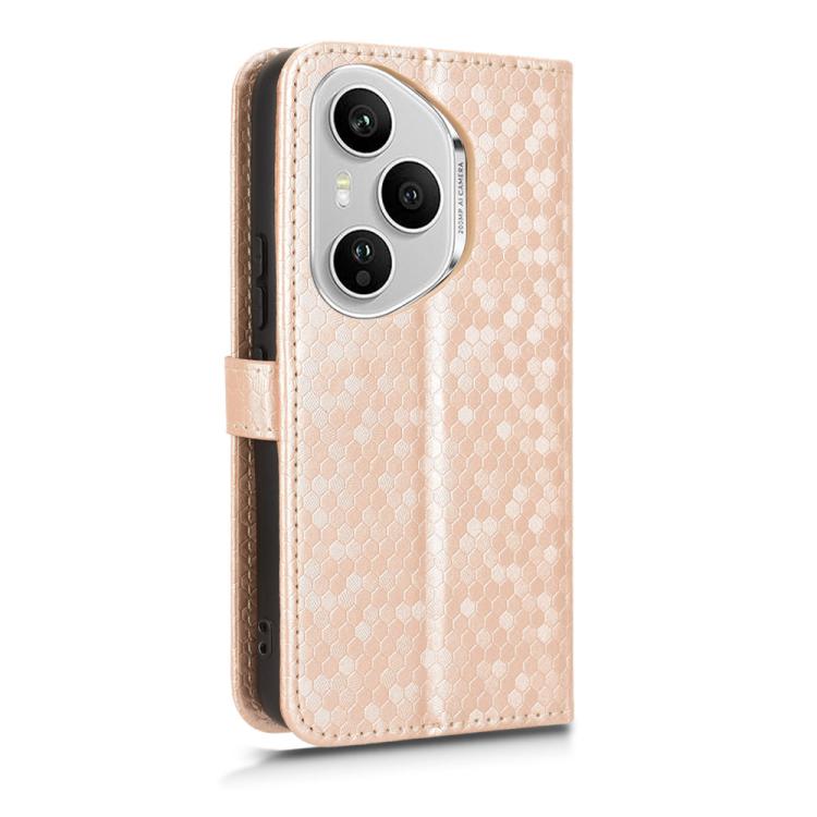 For Honor 400 Pro Global 160.8mm Honeycomb Dot Texture Leather Phone Case
