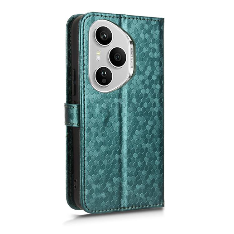 For Honor 400 Pro Global 160.8mm Honeycomb Dot Texture Leather Phone Case