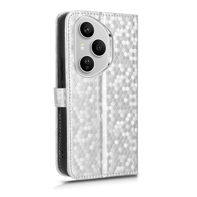 For Honor 400 Pro Global 160.8mm Honeycomb Dot Texture Leather Phone Case