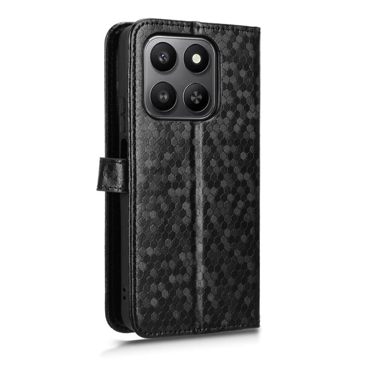 For Honor 400 Smart 5G Honeycomb Dot Texture Leather Phone Case