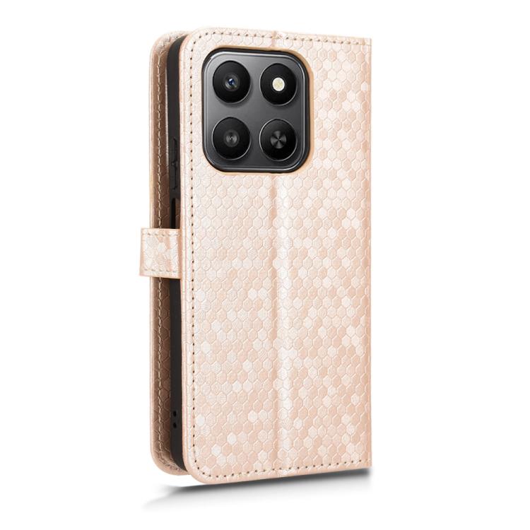 For Honor 400 Smart 5G Honeycomb Dot Texture Leather Phone Case