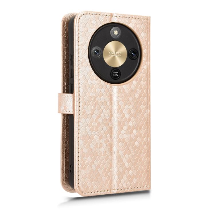 For Honor X70 5G / X9d 5G Honeycomb Dot Texture Leather Phone Case