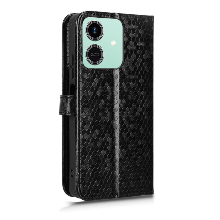 For Honor Play10 4G Honeycomb Dot Texture Leather Phone Case