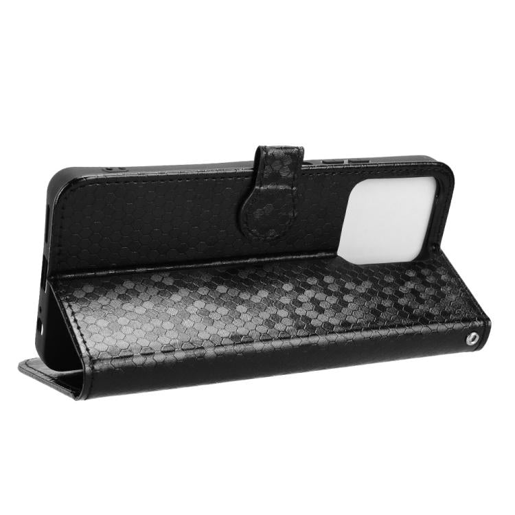 For Honor Play10 4G Honeycomb Dot Texture Leather Phone Case