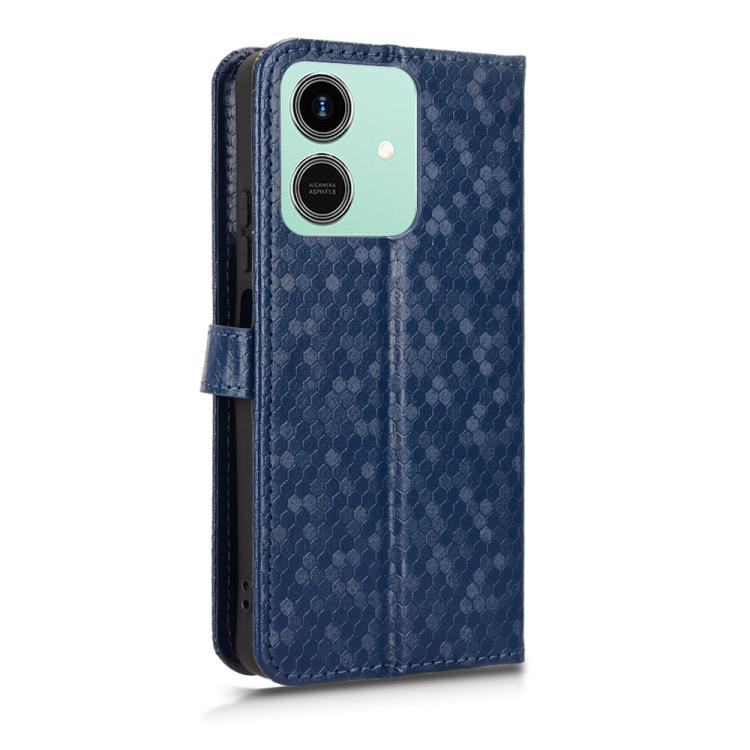 For Honor Play10 4G Honeycomb Dot Texture Leather Phone Case