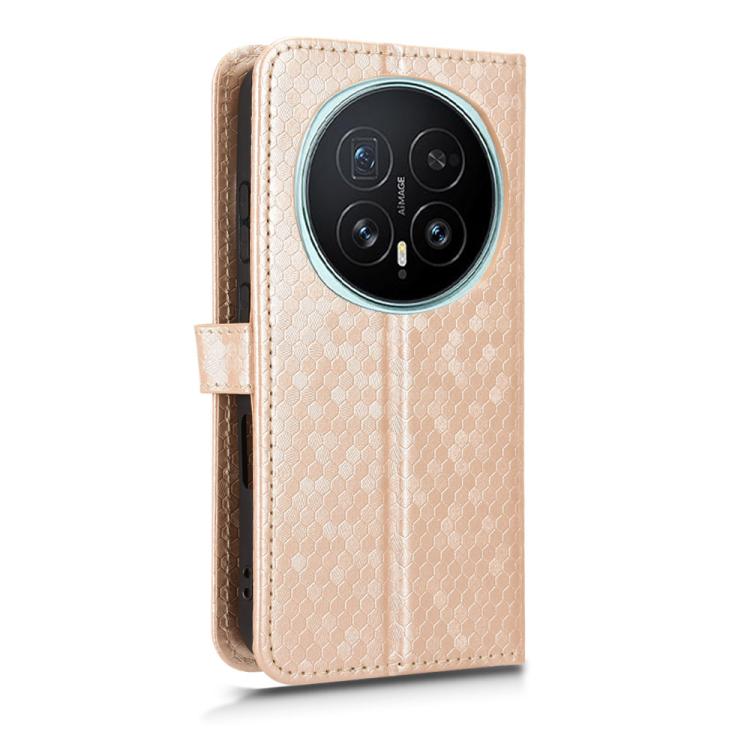 For Honor Magic8 Honeycomb Dot Texture Leather Phone Case