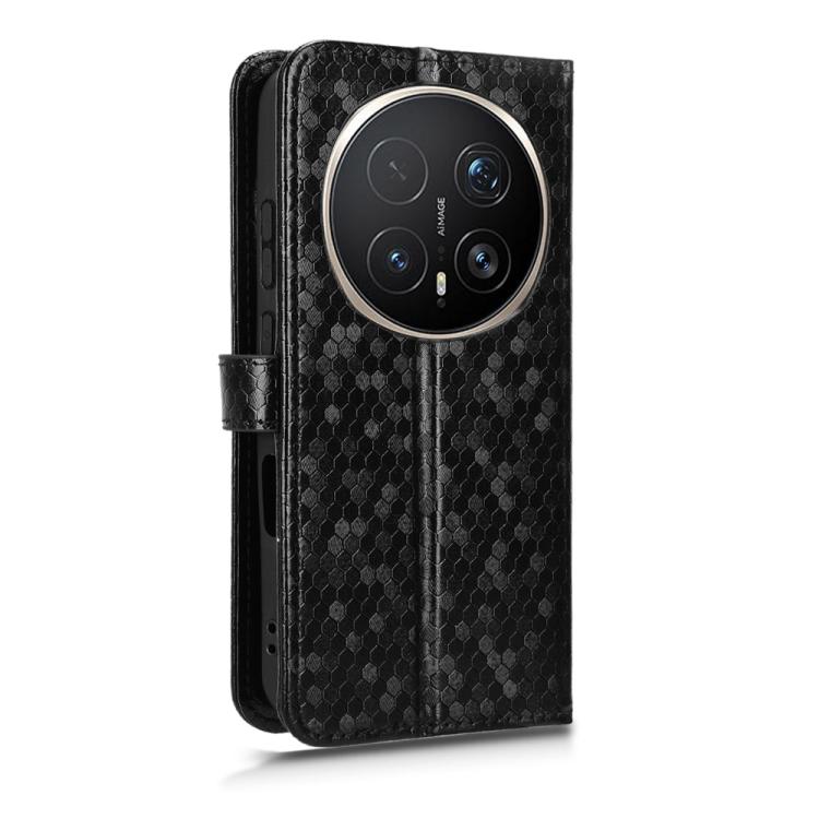 For Honor Magic8 Pro Honeycomb Dot Texture Leather Phone Case