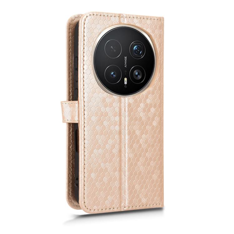 For Honor Magic8 Pro Honeycomb Dot Texture Leather Phone Case