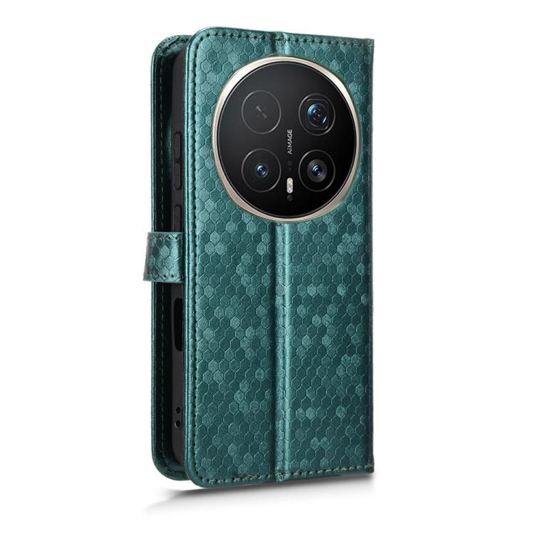 For Honor Magic8 Pro Honeycomb Dot Texture Leather Phone Case