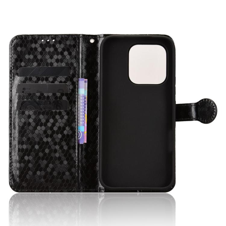 For Honor 600 Lite Global Honeycomb Dot Texture Leather Phone Case