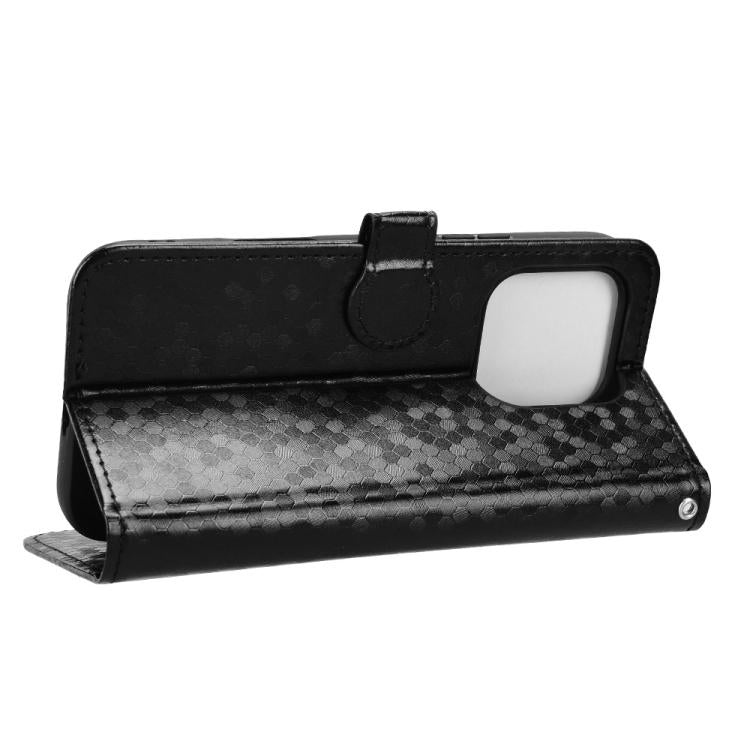 For Honor 600 Lite Global Honeycomb Dot Texture Leather Phone Case