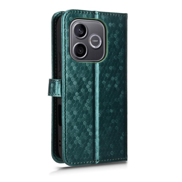 For Honor 600 Lite Global Honeycomb Dot Texture Leather Phone Case