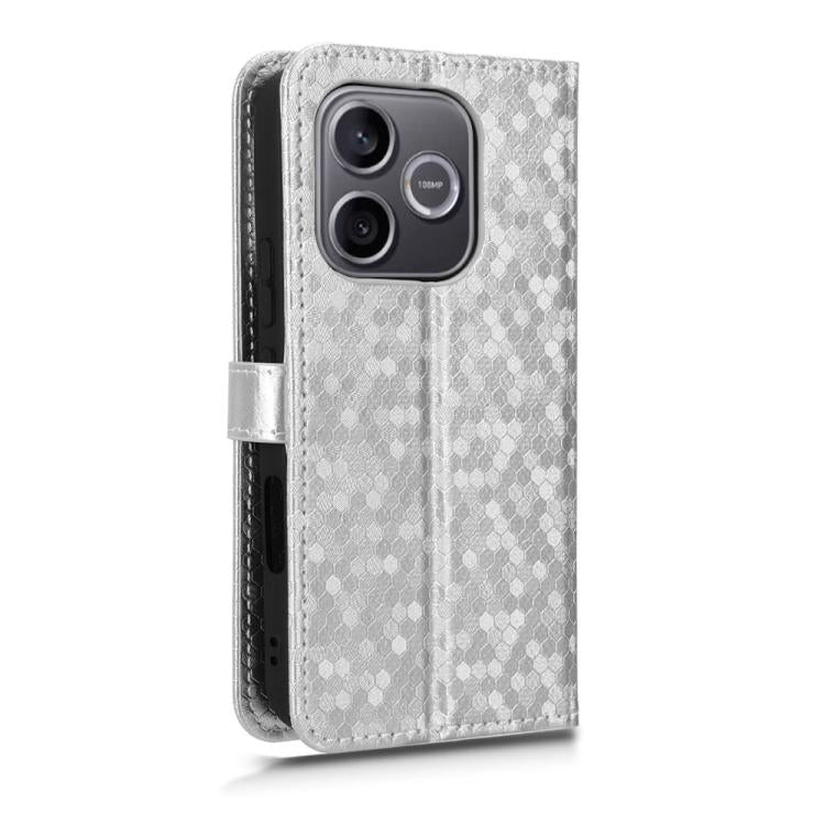 For Honor 600 Lite Global Honeycomb Dot Texture Leather Phone Case