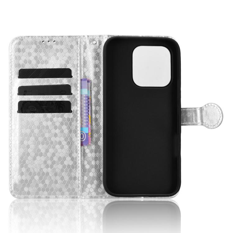 For Honor 600 Lite Global Honeycomb Dot Texture Leather Phone Case