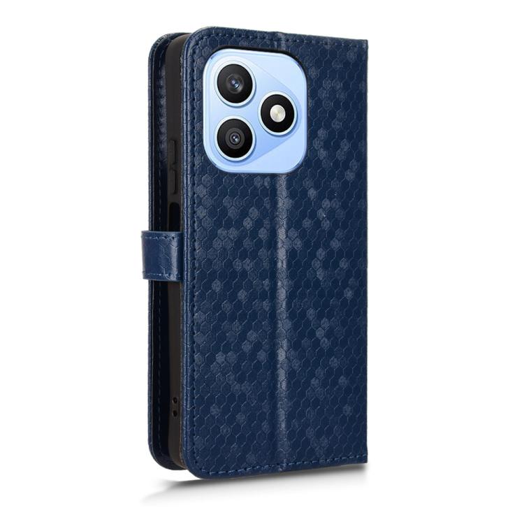 For Honor X8d 4G Honeycomb Dot Texture Leather Phone Case