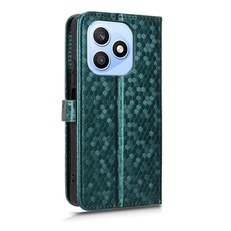 For Honor X8d 4G Honeycomb Dot Texture Leather Phone Case