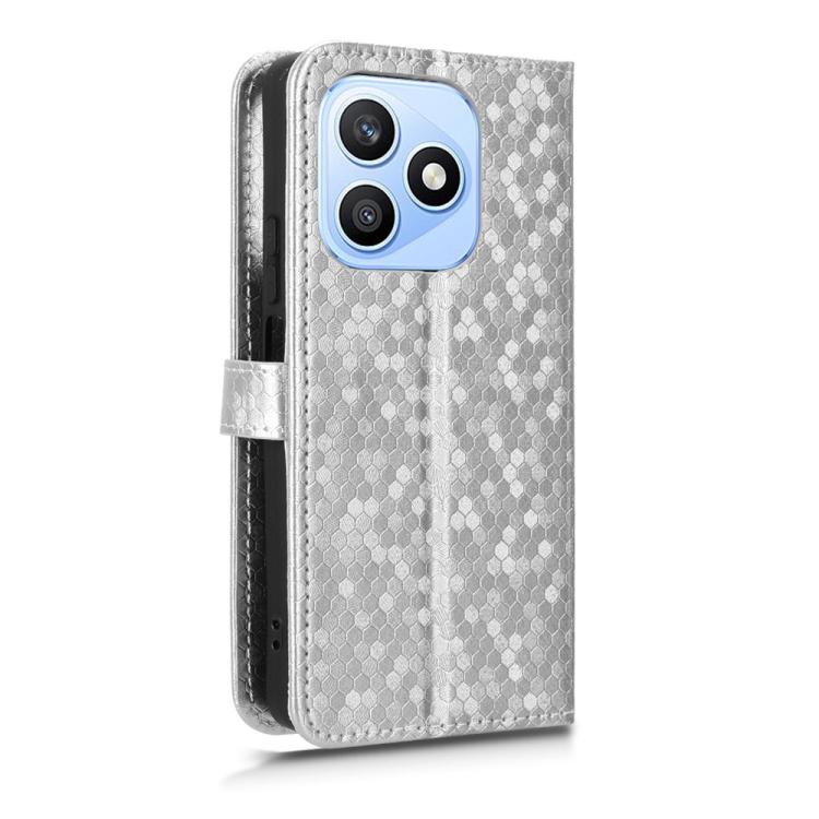 For Honor X8d 4G Honeycomb Dot Texture Leather Phone Case