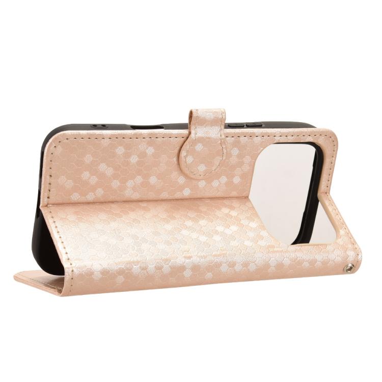 For Honor 600 / 600 Pro Global Honeycomb Dot Texture Leather Phone Case