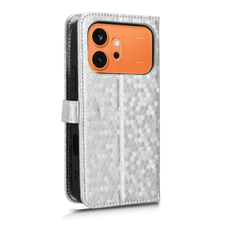 For Honor 600 / 600 Pro Global Honeycomb Dot Texture Leather Phone Case