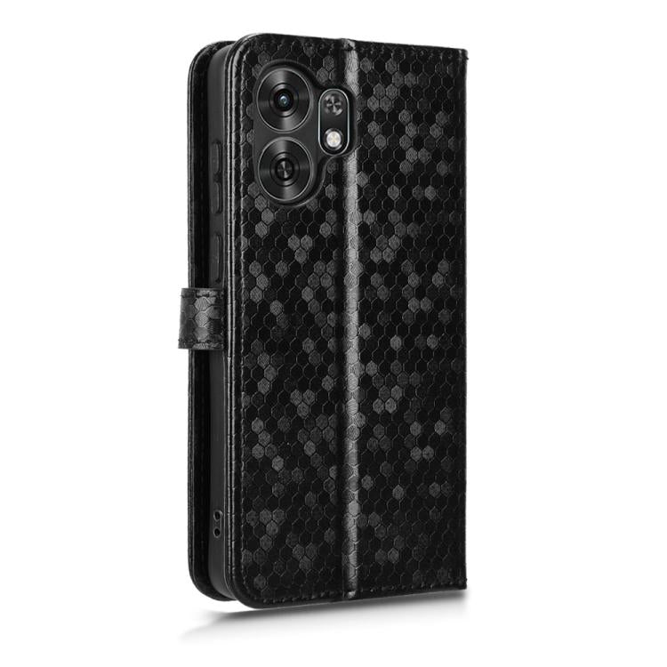For Honor X6d / Play 60A 5G Honeycomb Dot Texture Leather Phone Case