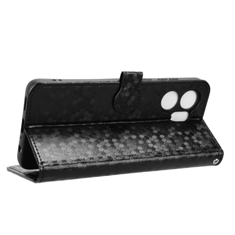 For Honor X6d / Play 60A 5G Honeycomb Dot Texture Leather Phone Case