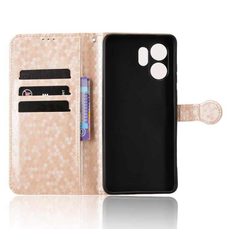For Honor X6d / Play 60A 5G Honeycomb Dot Texture Leather Phone Case
