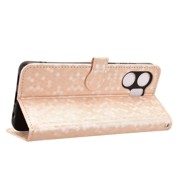 For Honor X6d / Play 60A 5G Honeycomb Dot Texture Leather Phone Case