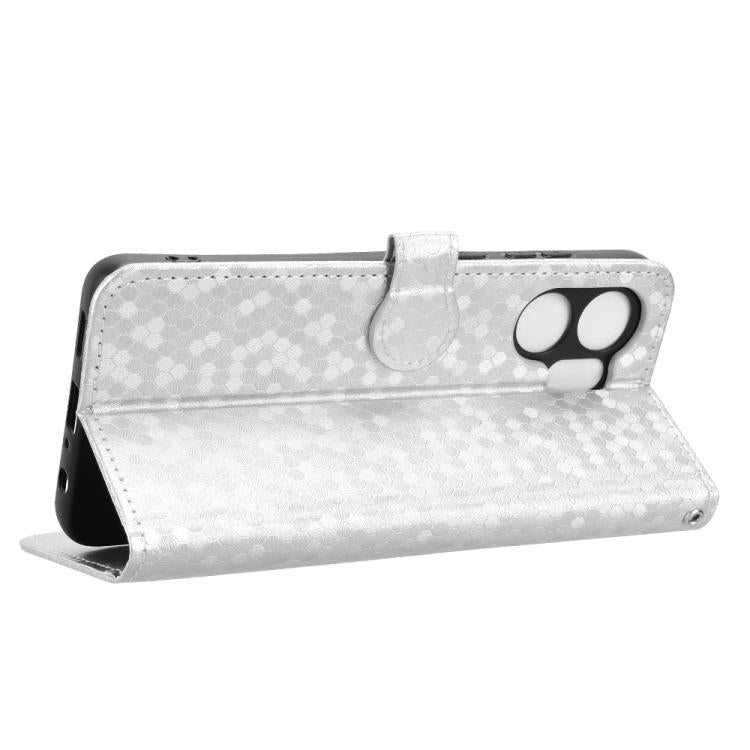 For Honor X6d / Play 60A 5G Honeycomb Dot Texture Leather Phone Case
