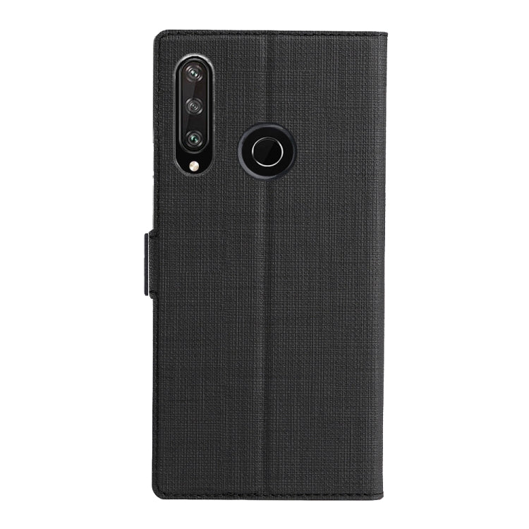 For Huawei Y6p ViLi Side Button Magnetic Suction Type Shockproof TPU + PU Horizontal Flip Protective Case with Card Slot & Holder & Wallet