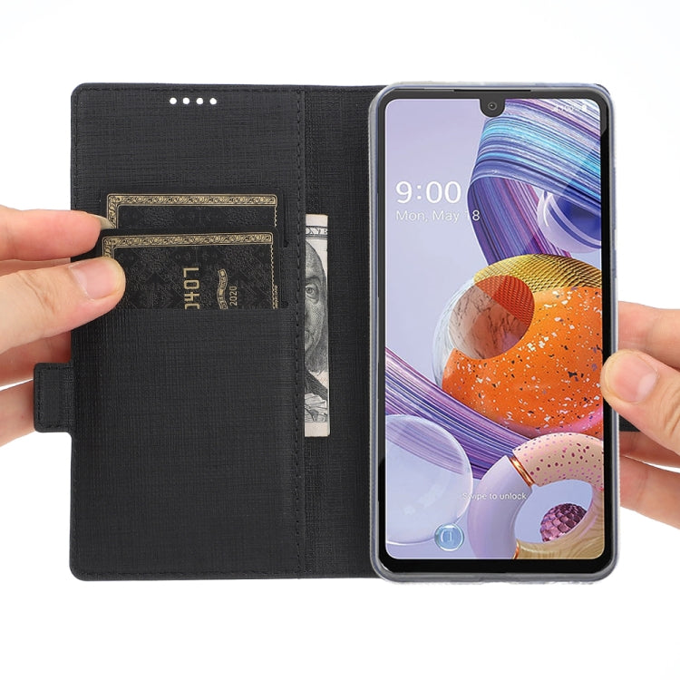 For LG Stylo 6 ViLi Side Button Magnetic Suction Type Shockproof TPU + PU Horizontal Flip Protective Case with Card Slot & Holder & Wallet