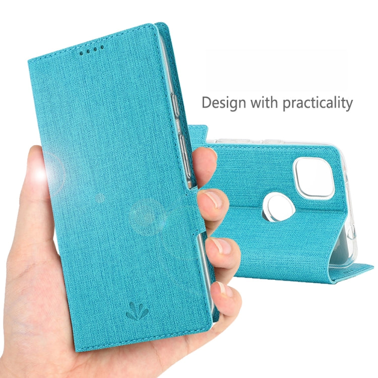 For Google Pixel 4a ViLi Side Button Magnetic Suction Type Shockproof TPU + PU Horizontal Flip Protective Case with Card Slot & Holder & Wallet