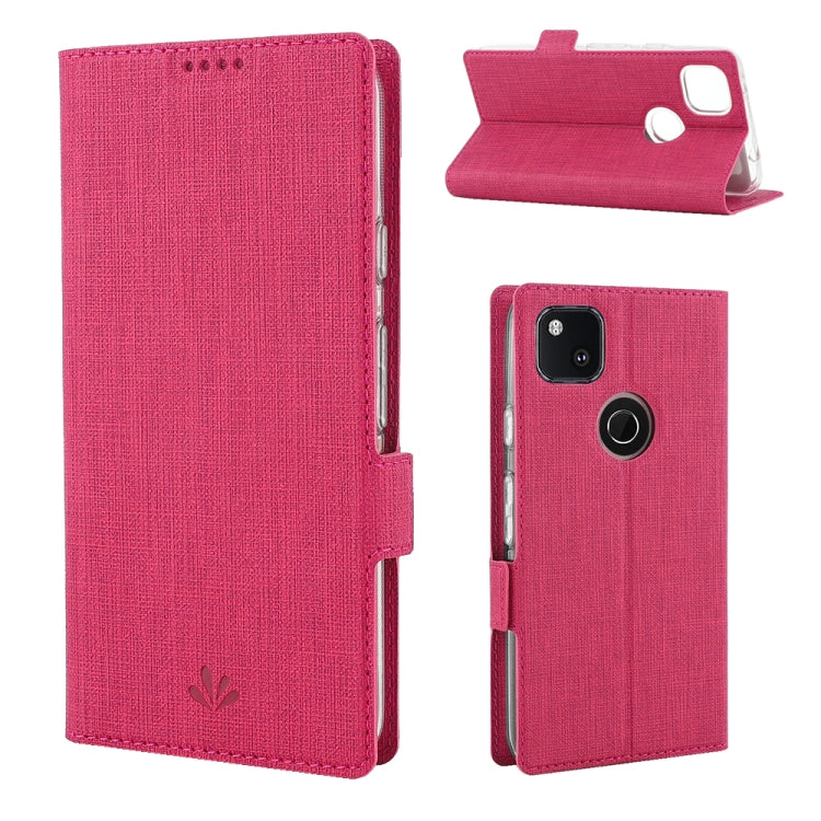 For Google Pixel 4a ViLi Side Button Magnetic Suction Type Shockproof TPU + PU Horizontal Flip Protective Case with Card Slot & Holder & Wallet