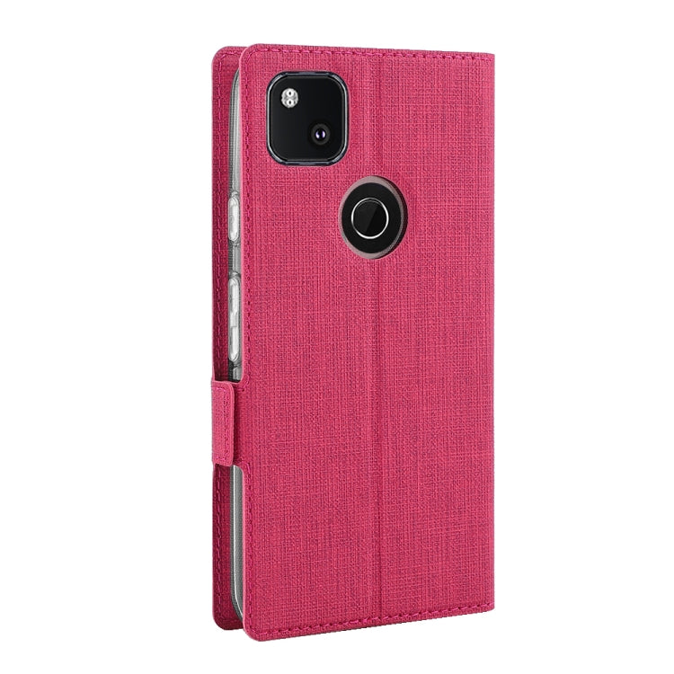 For Google Pixel 4a ViLi Side Button Magnetic Suction Type Shockproof TPU + PU Horizontal Flip Protective Case with Card Slot & Holder & Wallet