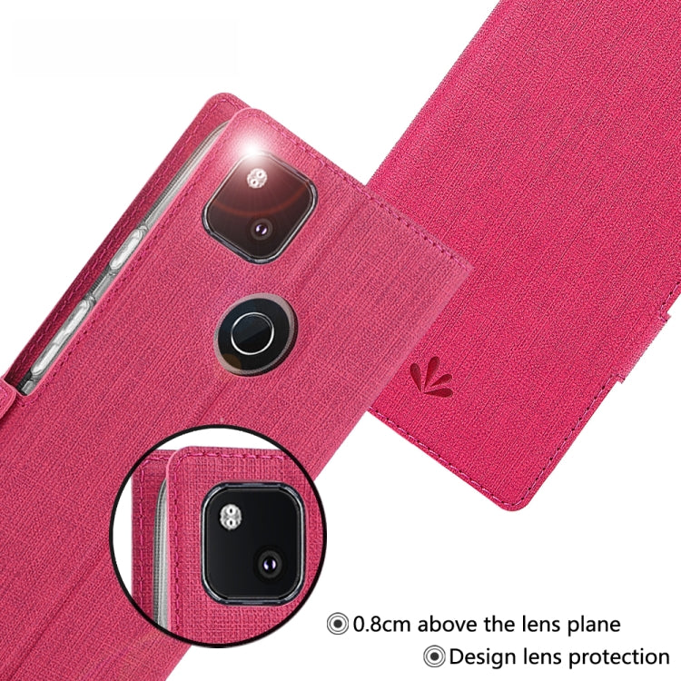 For Google Pixel 4a ViLi Side Button Magnetic Suction Type Shockproof TPU + PU Horizontal Flip Protective Case with Card Slot & Holder & Wallet