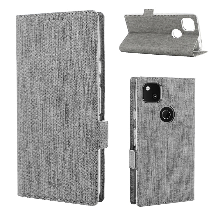 For Google Pixel 4a ViLi Side Button Magnetic Suction Type Shockproof TPU + PU Horizontal Flip Protective Case with Card Slot & Holder & Wallet