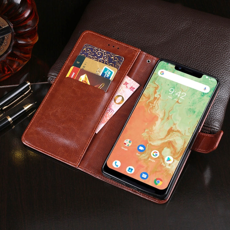 For UMIDIGI A3X idewei Crazy Horse Texture Horizontal Flip Leather Case with Holder & Card Slots & Wallet