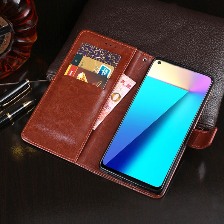 For Infinix Note 7 idewei Crazy Horse Texture Horizontal Flip Leather Case with Holder & Card Slots & Wallet